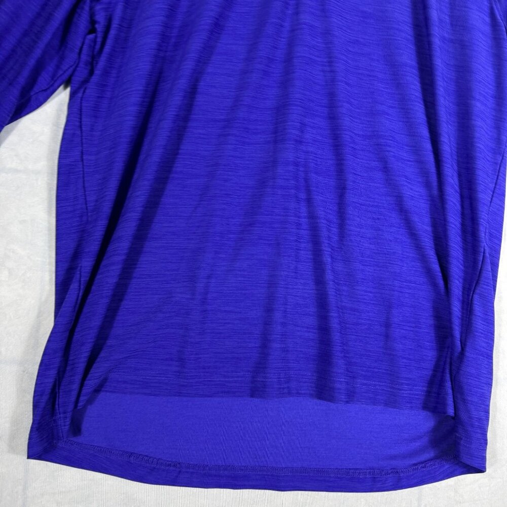 Greg Norman Men's Play Dry Activewear T-Shirt Blue Long Sleeve 1/4 Zip Large - Picture 5 of 10